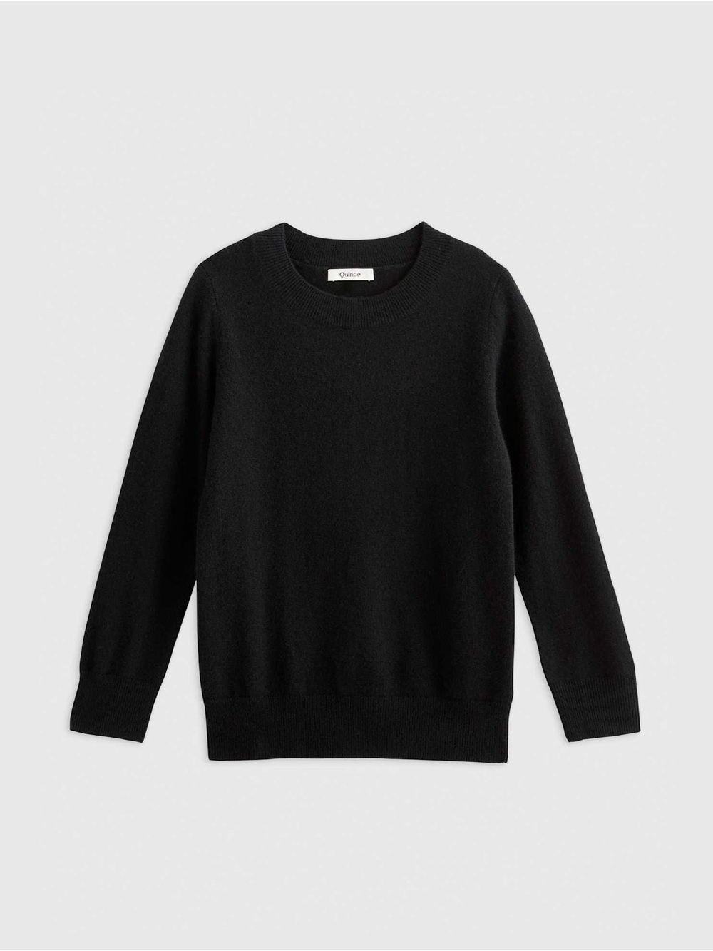 Quince Black Crewneck Cashmere Jumper